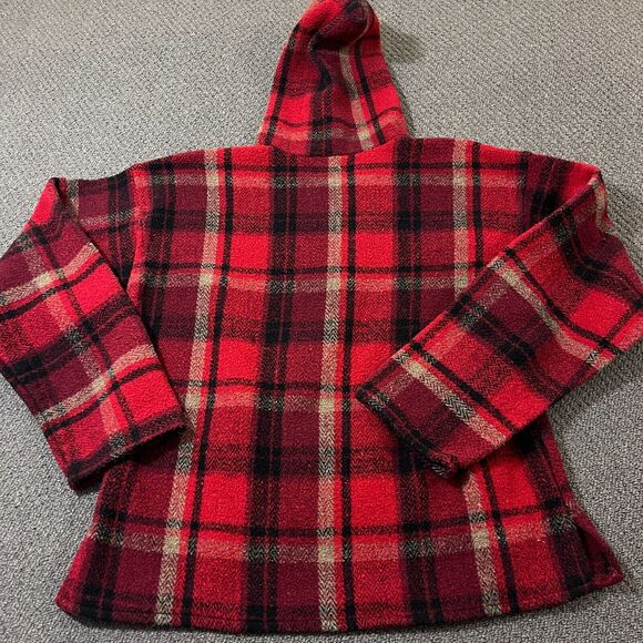 Earth Ragz Hoodie Mens Size Medium M Hippie Poncho Jacket Holiday Long Sleeve - Picture 4 of 9